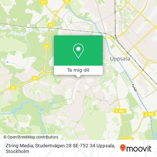 Ztring Media, Studentvägen 28 SE-752 34 Uppsala karta
