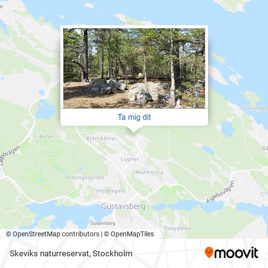 Skeviks naturreservat karta