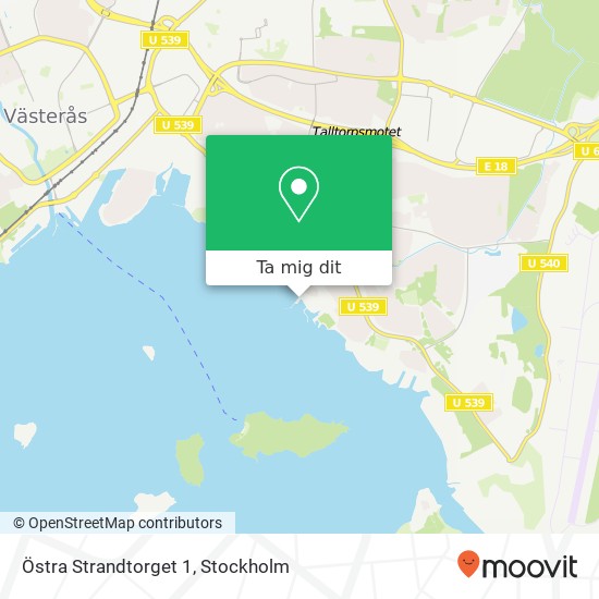 Östra Strandtorget 1 karta