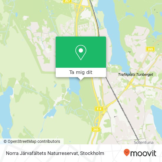 Norra Järvafältets Naturreservat karta