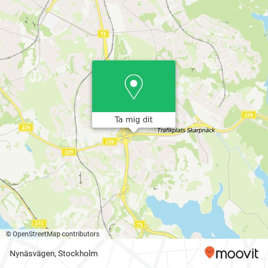 Nynäsvägen karta