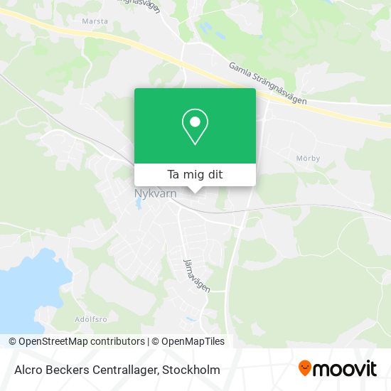Alcro Beckers Centrallager karta