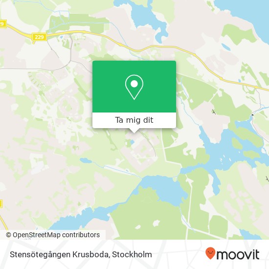 Stensötegången Krusboda karta