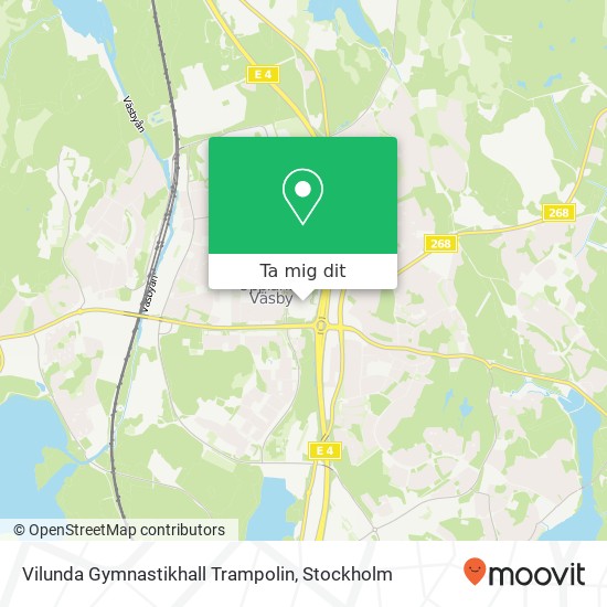 Vilunda Gymnastikhall Trampolin karta