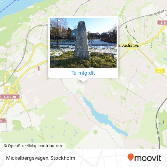 Mickelbergsvägen karta