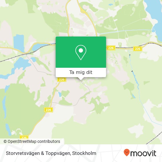 Storvretsvägen & Toppvägen karta