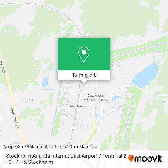 Stockholm Arlanda International Airport / Terminal 2 - 3 - 4 - 5 karta