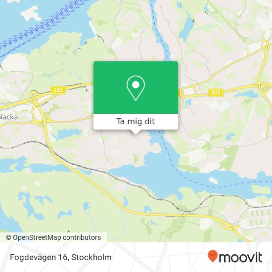 Fogdevägen 16 karta