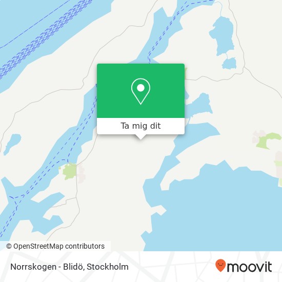 Norrskogen - Blidö karta