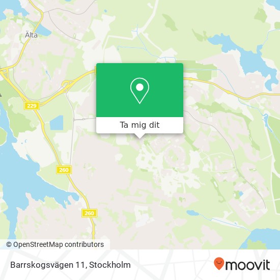 Barrskogsvägen 11 karta