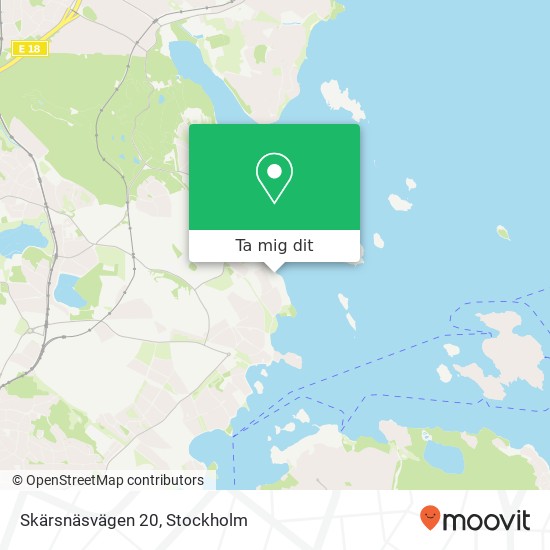 Skärsnäsvägen 20 karta