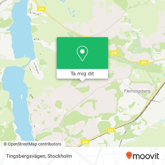 Tingsbergsvägen karta