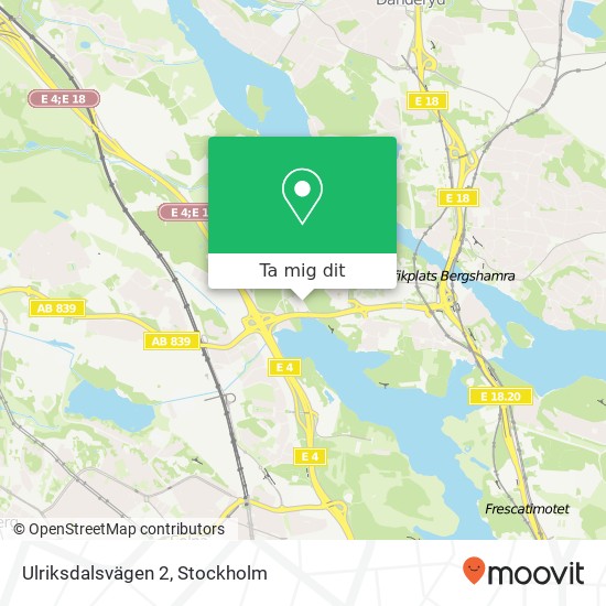 Ulriksdalsvägen 2 karta