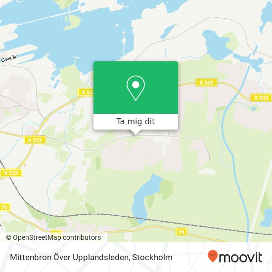 Mittenbron Över Upplandsleden karta