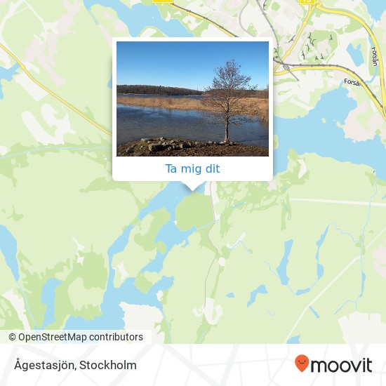 Ågestasjön karta