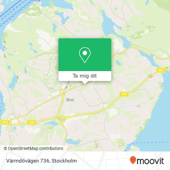 Värmdövägen 736 karta