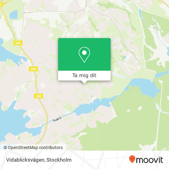 Vidablicksvägen karta