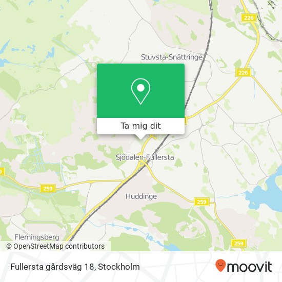 Fullersta gårdsväg 18 karta
