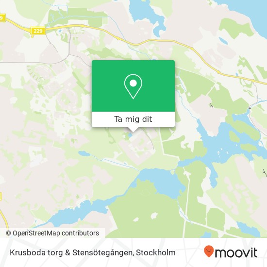 Krusboda torg & Stensötegången karta