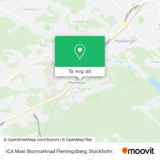 ICA Maxi Stormarknad Flemingsberg karta