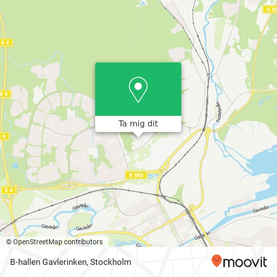 B-hallen Gavlerinken karta