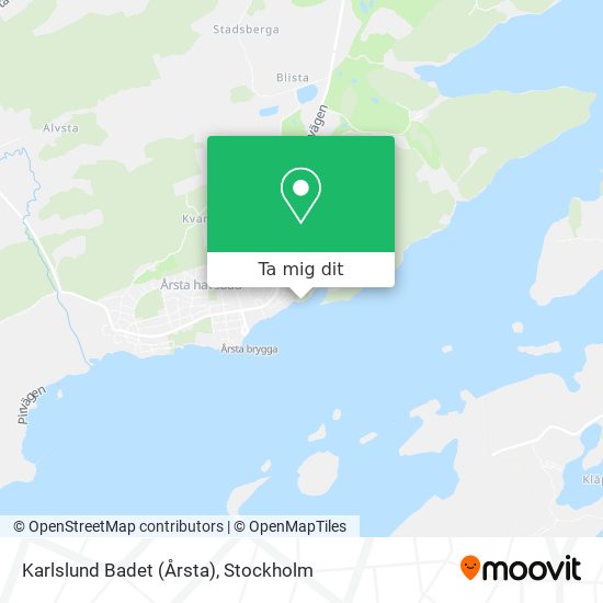 Karlslund Badet (Årsta) karta