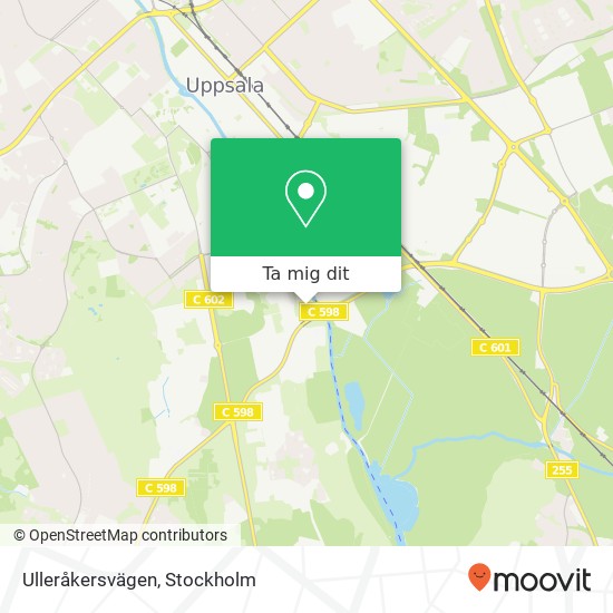 Ulleråkersvägen karta