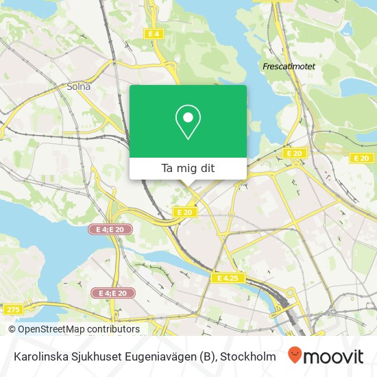 Karolinska Sjukhuset Eugeniavägen (B) karta