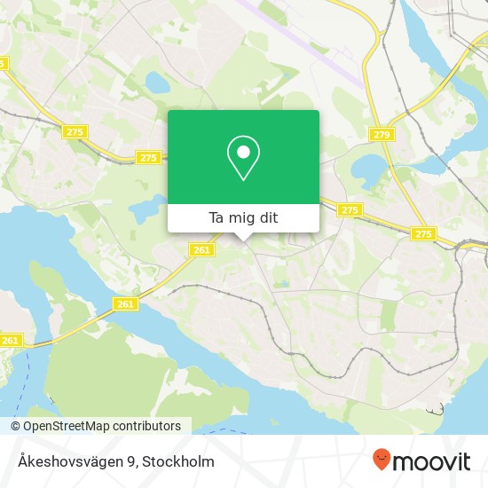Åkeshovsvägen 9 karta