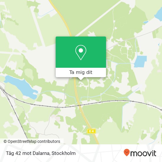 Tåg 42 mot Dalarna karta