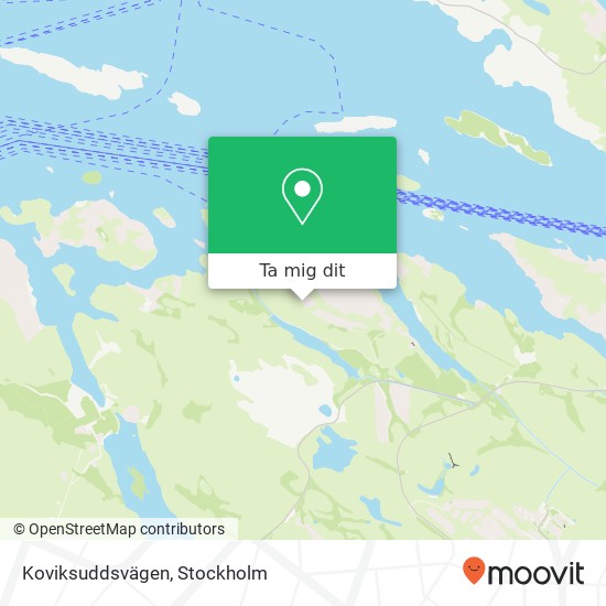 Koviksuddsvägen karta