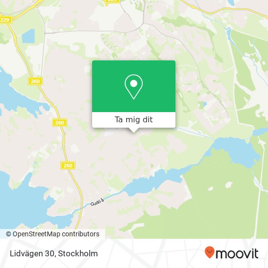 Lidvägen 30 karta