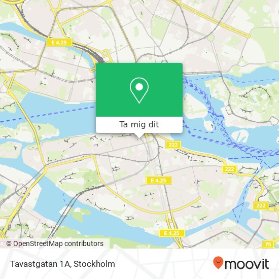 Tavastgatan 1A karta