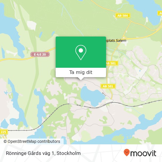 Rönninge Gårds väg 1 karta