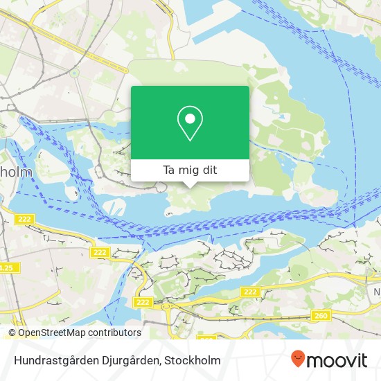 Hundrastgården Djurgården karta