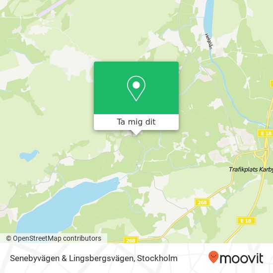 Senebyvägen & Lingsbergsvägen karta