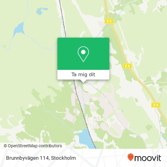 Brunnbyvägen 114 karta