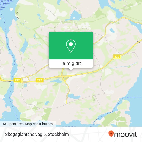 Skogsgläntans väg 6 karta