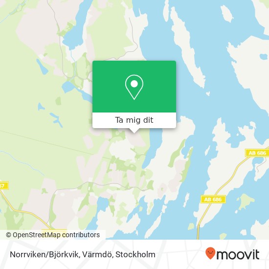 Norrviken/Björkvik, Värmdö karta