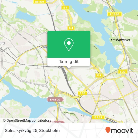 Solna kyrkväg 25 karta