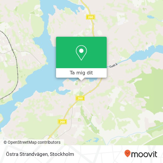 Östra Strandvägen karta