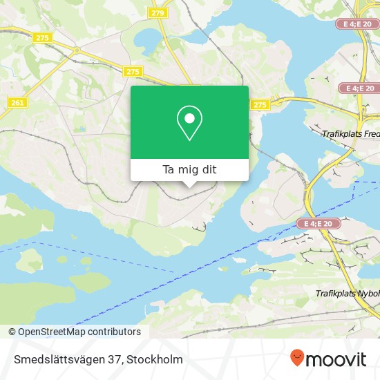 Smedslättsvägen 37 karta