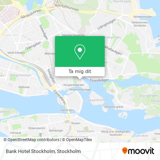 Bank Hotel Stockholm karta