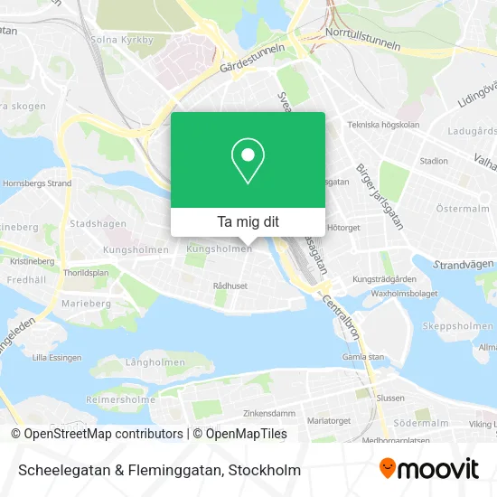 Scheelegatan & Fleminggatan karta