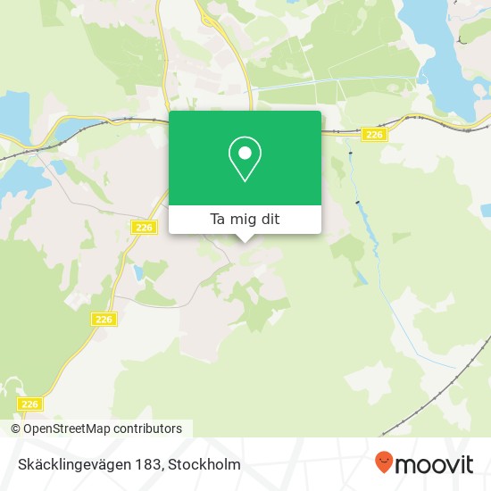 Skäcklingevägen 183 karta