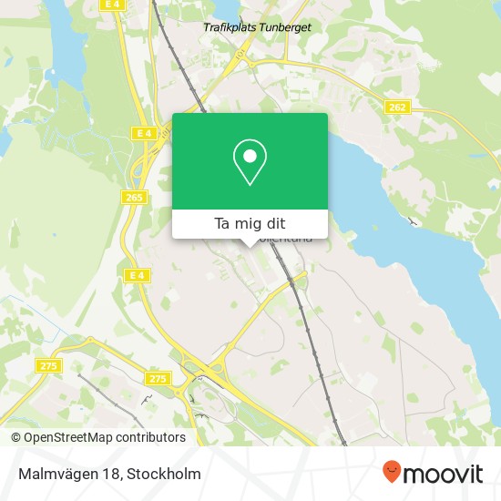 Malmvägen 18 karta