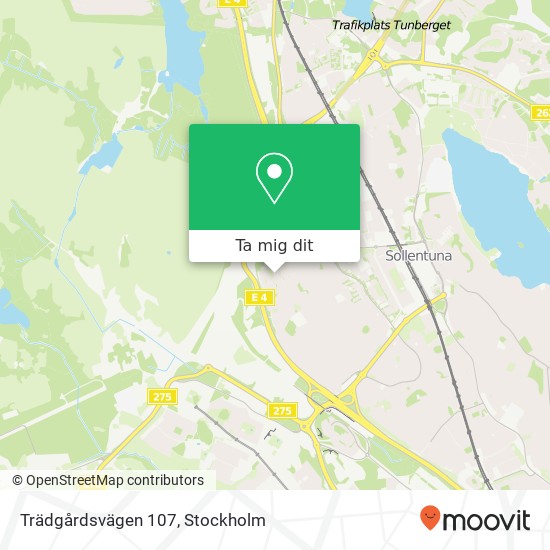 Trädgårdsvägen 107 karta