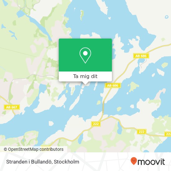 Stranden i Bullandö karta