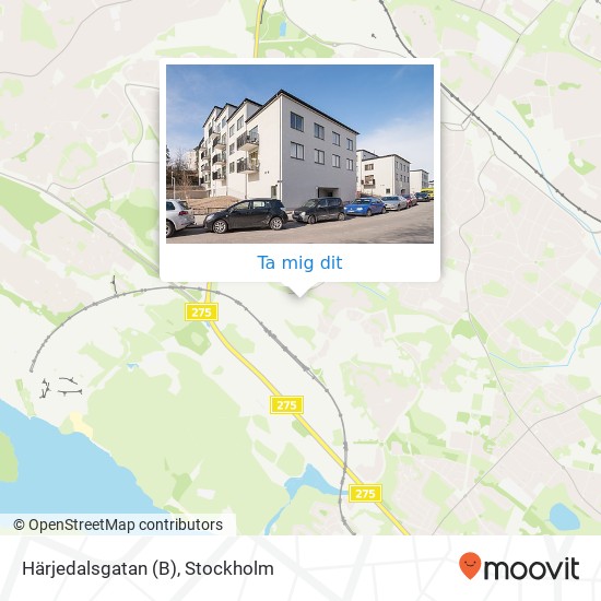 Härjedalsgatan (B) karta