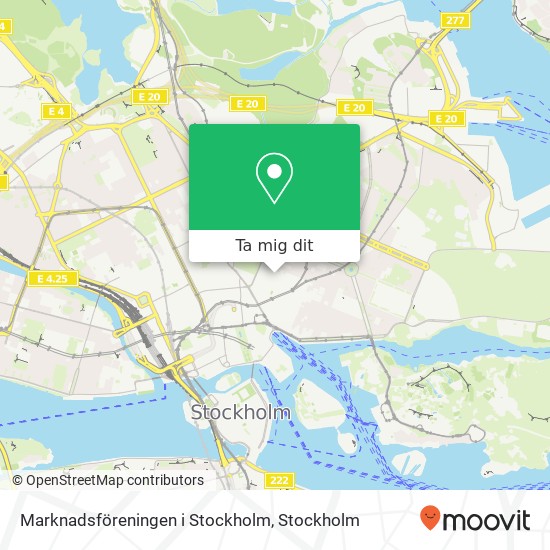 Marknadsföreningen i Stockholm karta